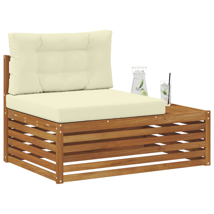 Canapea de colț cu pernă Natural și Crem 115 x 83 x 73 cm - WALTI WALTI