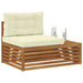 Canapea de colț cu pernă Natural și Crem 115 x 83 x 73 cm - WALTI WALTI