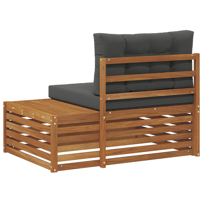 Canapea de colț cu pernă Natural și Antracit 115 x 83 x 73 cm - WALTI WALTI