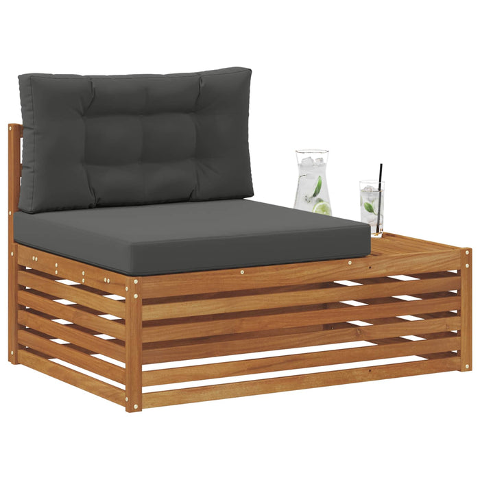 Canapea de colț cu pernă Natural și Antracit 115 x 83 x 73 cm - WALTI WALTI