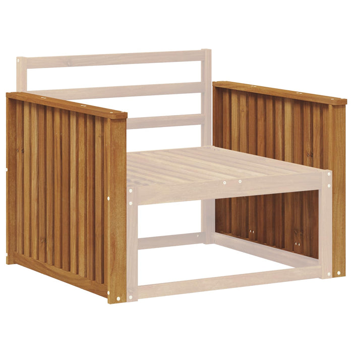 Brat 2 buc. natural 80 x 6 x 61 cm Lemn Solid de Acacia WALTI
