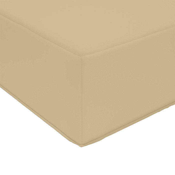 Puf Lemn Solid de Acacia Natural și Bej - WALTI WALTI