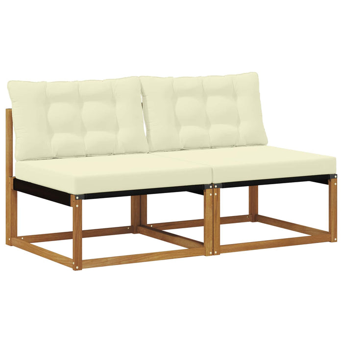 2 Bucată canapea de mijloc Lemn Solid de Acacia natural - WALTI WALTI