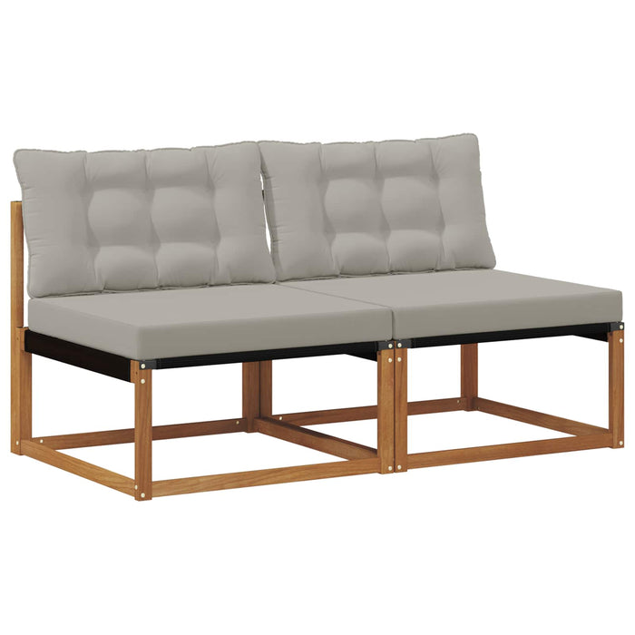2 Bucată canapea de mijloc Lemn Solid de Acacia natural - WALTI WALTI