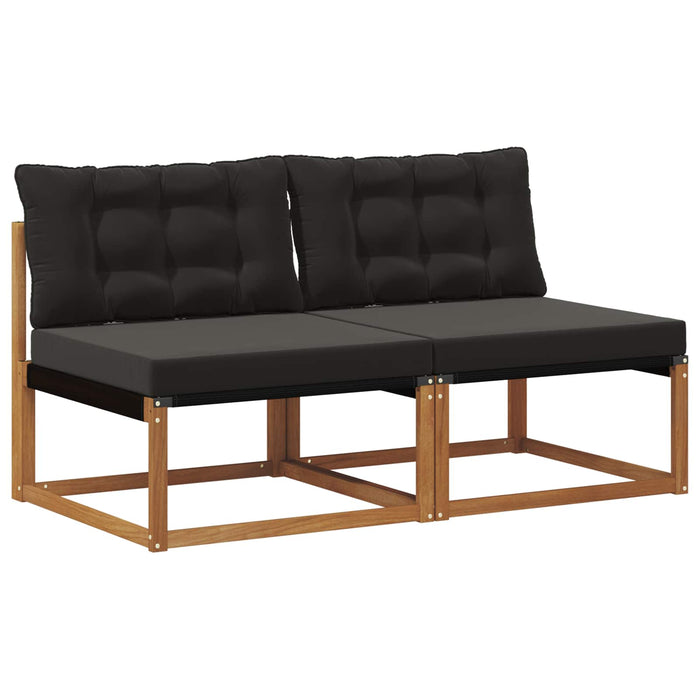 2 Bucată canapea de mijloc Lemn Solid de Acacia natural - WALTI WALTI