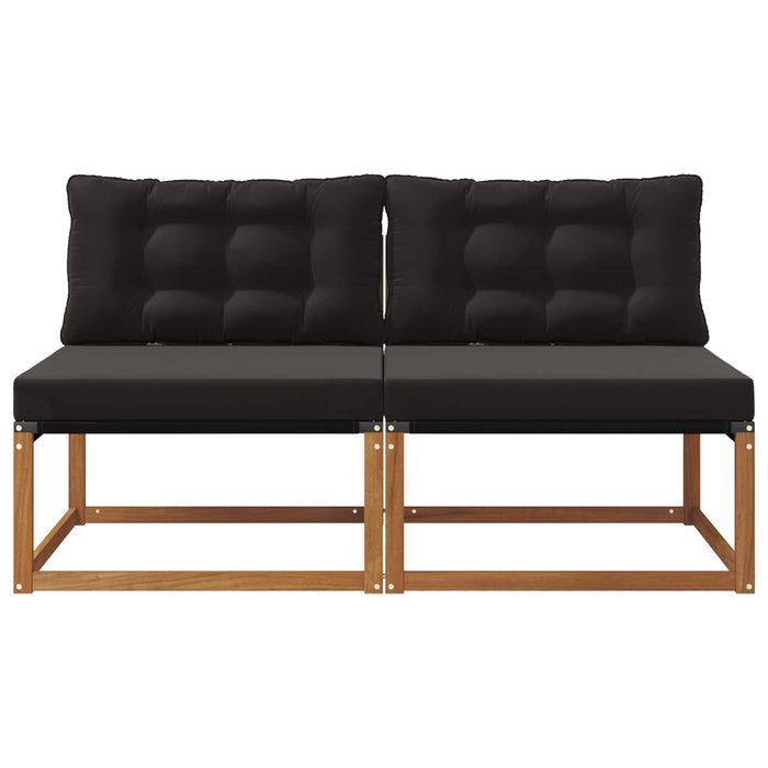 2 Bucată canapea de mijloc Lemn Solid de Acacia natural - WALTI WALTI