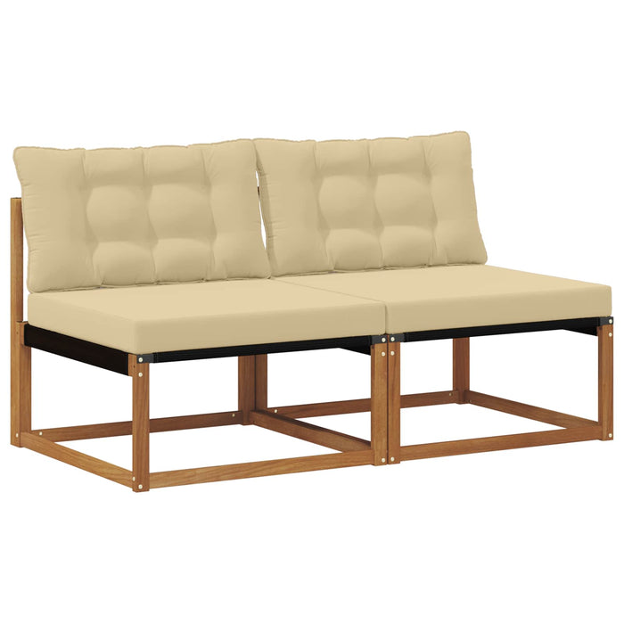 2 Bucată canapea de mijloc Lemn Solid de Acacia natural - WALTI WALTI