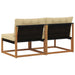 2 Bucată canapea de mijloc Lemn Solid de Acacia natural - WALTI WALTI