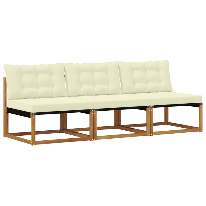 3 Bucată canapea de mijloc Lemn Solid de Acacia natural - WALTI WALTI