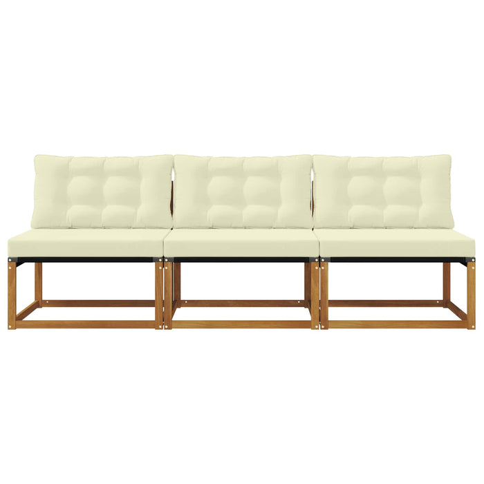 3 Bucată canapea de mijloc Lemn Solid de Acacia natural - WALTI WALTI