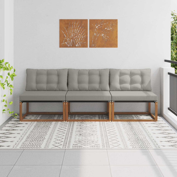 3 Bucată canapea de mijloc Lemn Solid de Acacia natural - WALTI WALTI