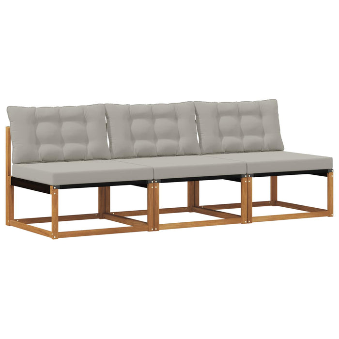 3 Bucată canapea de mijloc Lemn Solid de Acacia natural - WALTI WALTI