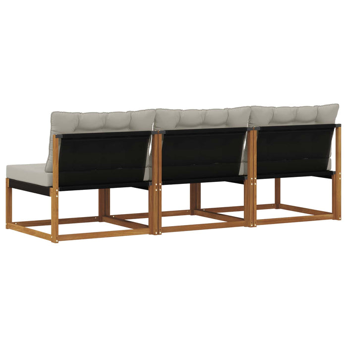 3 Bucată canapea de mijloc Lemn Solid de Acacia natural - WALTI WALTI