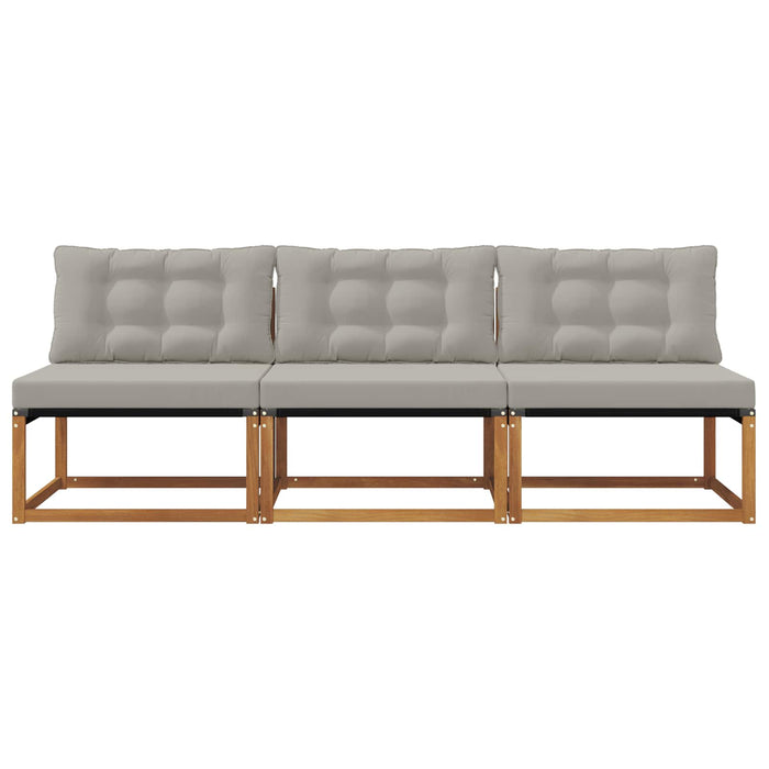 3 Bucată canapea de mijloc Lemn Solid de Acacia natural - WALTI WALTI