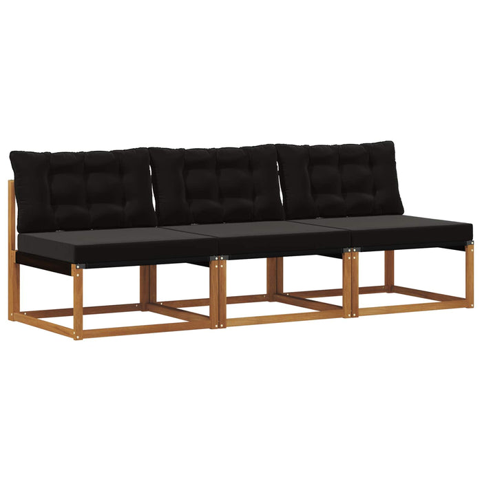 3 Bucată canapea de mijloc Lemn Solid de Acacia natural - WALTI WALTI