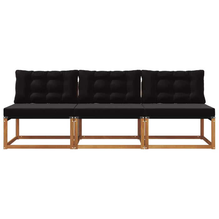 3 Bucată canapea de mijloc Lemn Solid de Acacia natural - WALTI WALTI