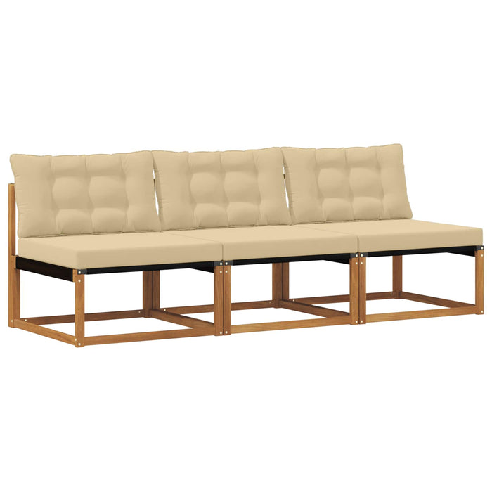 3 Bucată canapea de mijloc Lemn Solid de Acacia natural - WALTI WALTI