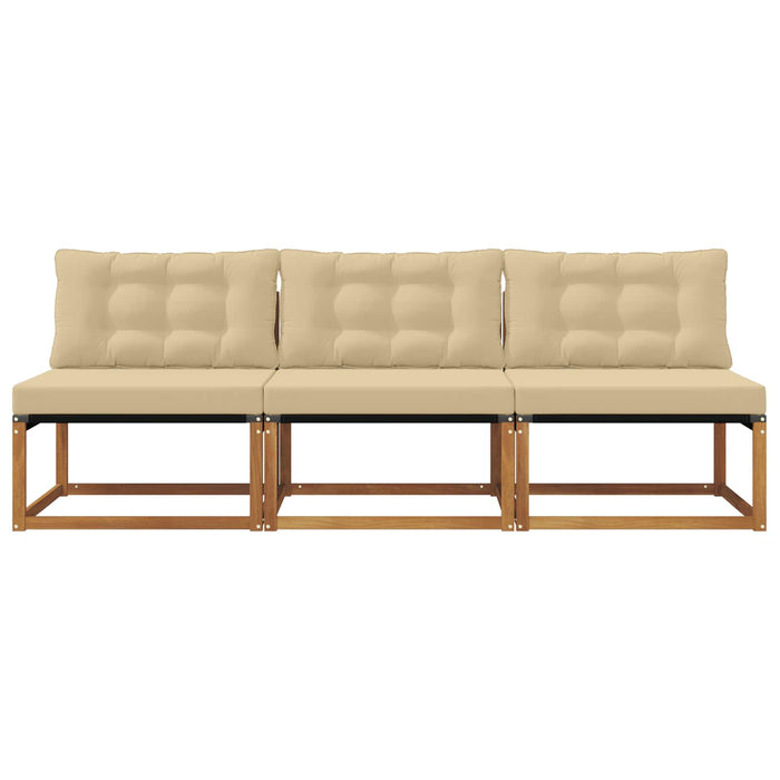 3 Bucată canapea de mijloc Lemn Solid de Acacia natural - WALTI WALTI