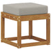Bancă de taburet Gri natural și deschis 43 x 43 x 37 cm - WALTI WALTI