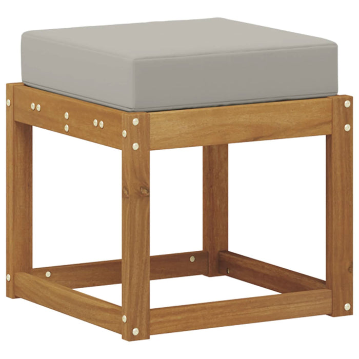 Bancă de taburet Gri natural și deschis 43 x 43 x 37 cm - WALTI WALTI