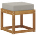 Bancă de taburet Gri natural și deschis 43 x 43 x 37 cm - WALTI WALTI