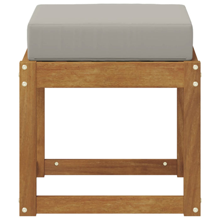 Bancă de taburet Gri natural și deschis 43 x 43 x 37 cm - WALTI WALTI