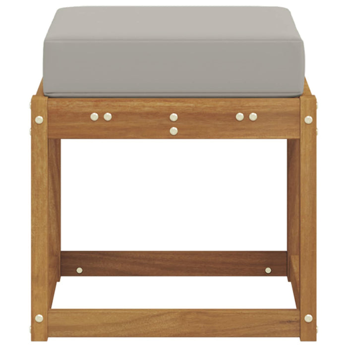 Bancă de taburet Gri natural și deschis 43 x 43 x 37 cm - WALTI WALTI