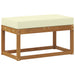 Bancă Natural și Crem 79 x 43 x 37 cm Lemn Solid de Acacia - WALTI WALTI
