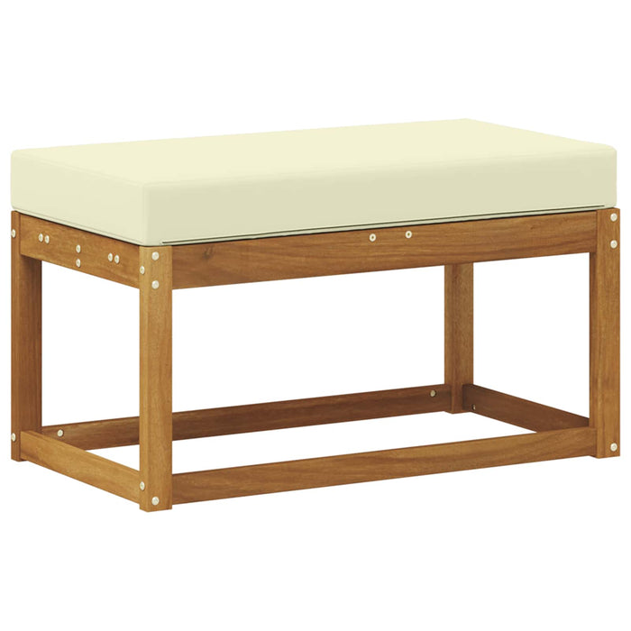 Bancă Natural și Crem 79 x 43 x 37 cm Lemn Solid de Acacia - WALTI WALTI