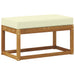 Bancă Natural și Crem 79 x 43 x 37 cm Lemn Solid de Acacia - WALTI WALTI