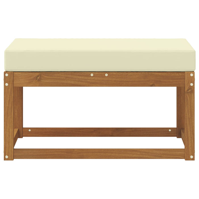 Bancă Natural și Crem 79 x 43 x 37 cm Lemn Solid de Acacia - WALTI WALTI