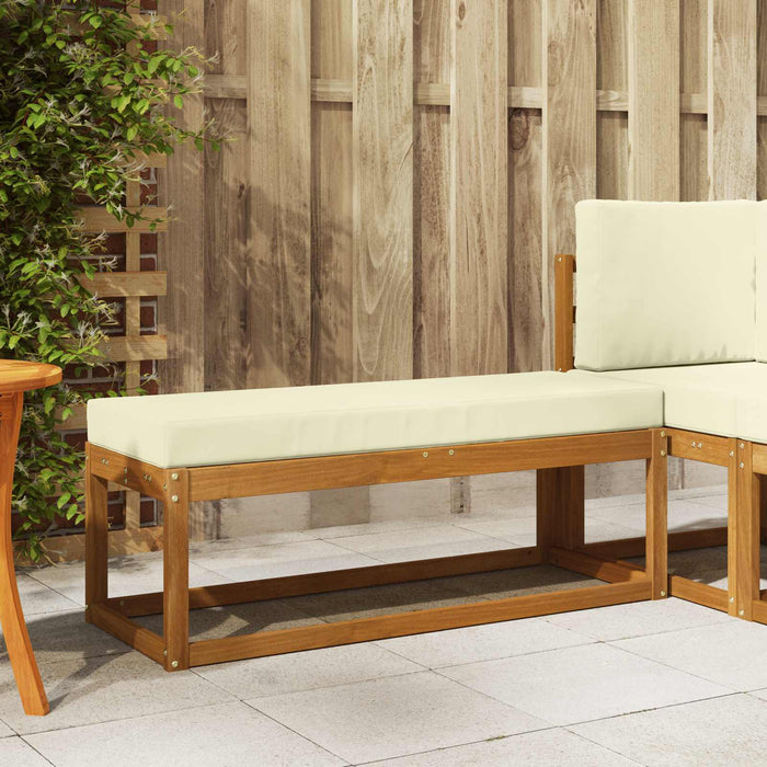 Bancă Natural și Crem 115 x 43 x 45 cm Lemn Solid de Acacia - WALTI WALTI
