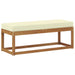 Bancă Natural și Crem 115 x 43 x 45 cm Lemn Solid de Acacia - WALTI WALTI