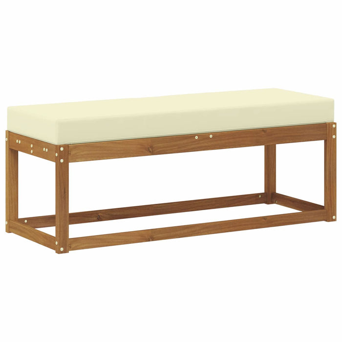 Bancă Natural și Crem 115 x 43 x 45 cm Lemn Solid de Acacia - WALTI WALTI