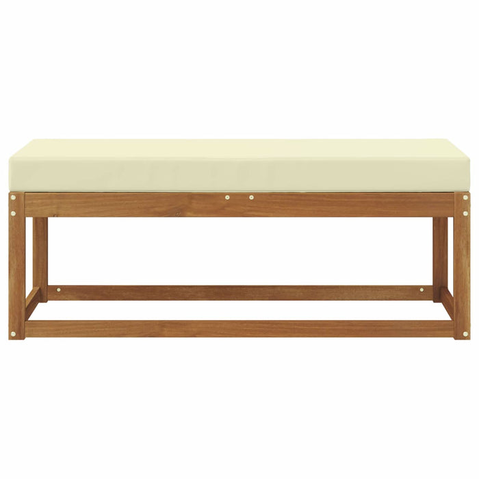 Bancă Natural și Crem 115 x 43 x 45 cm Lemn Solid de Acacia - WALTI WALTI