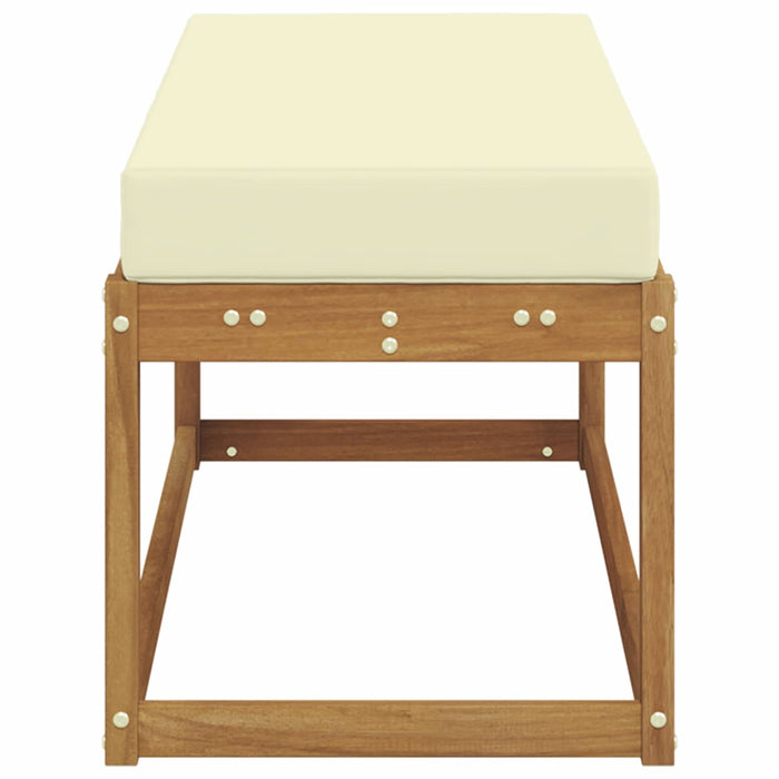 Bancă Natural și Crem 115 x 43 x 45 cm Lemn Solid de Acacia - WALTI WALTI