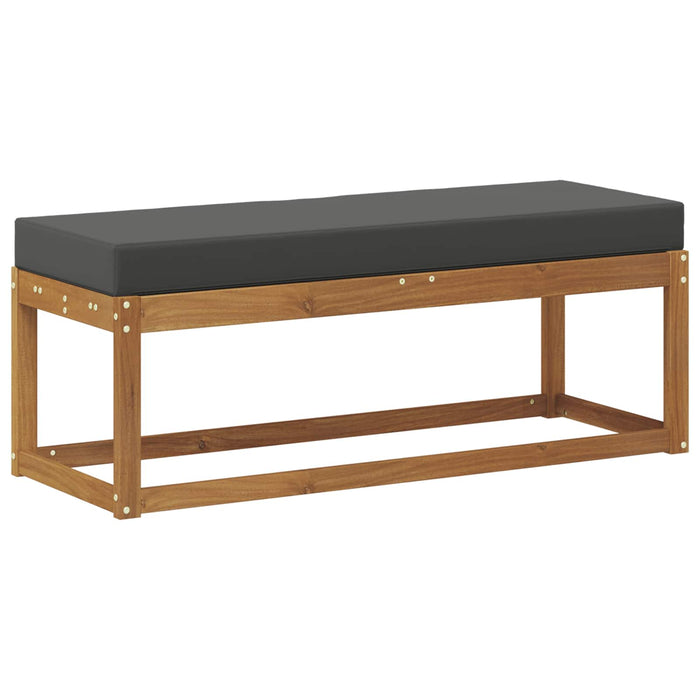 Bancă Natural și Antracit 115 x 43 x 45 cm Lemn Solid de Acacia - WALTI WALTI