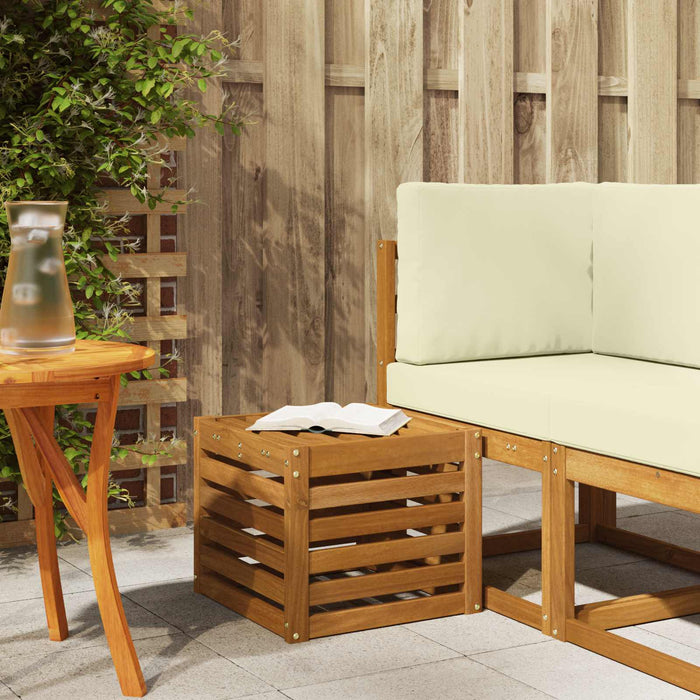 Bancă de exterior natural 43 x 43 x 37 cm Lemn Solid de Acacia - WALTI WALTI