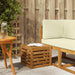 Bancă de exterior natural 43 x 43 x 37 cm Lemn Solid de Acacia - WALTI WALTI