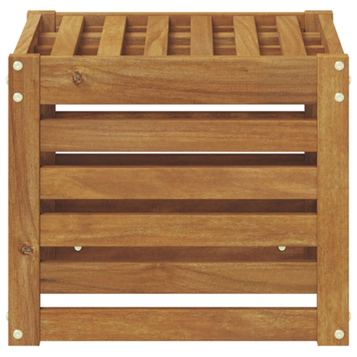 Bancă de exterior natural 43 x 43 x 37 cm Lemn Solid de Acacia - WALTI WALTI