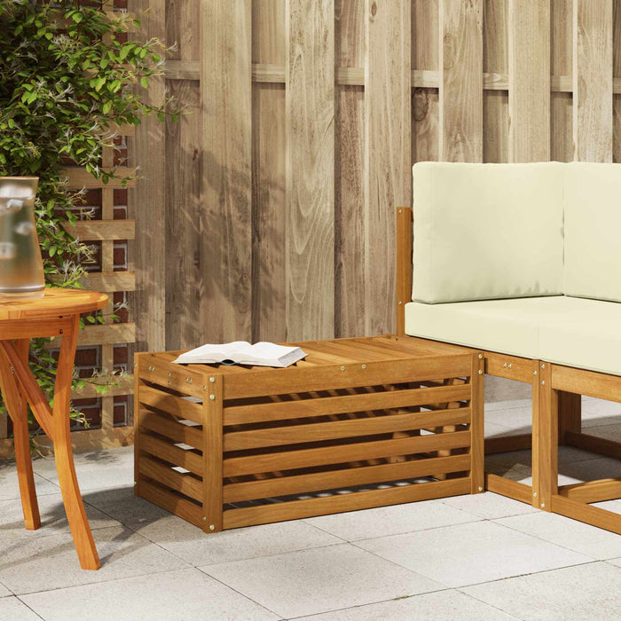 Bancă de exterior natural 79 x 43 x 37 cm Lemn Solid de Acacia - WALTI WALTI