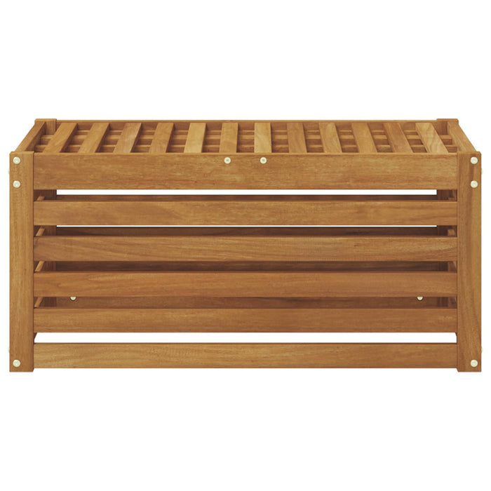 Bancă de exterior natural 79 x 43 x 37 cm Lemn Solid de Acacia - WALTI WALTI