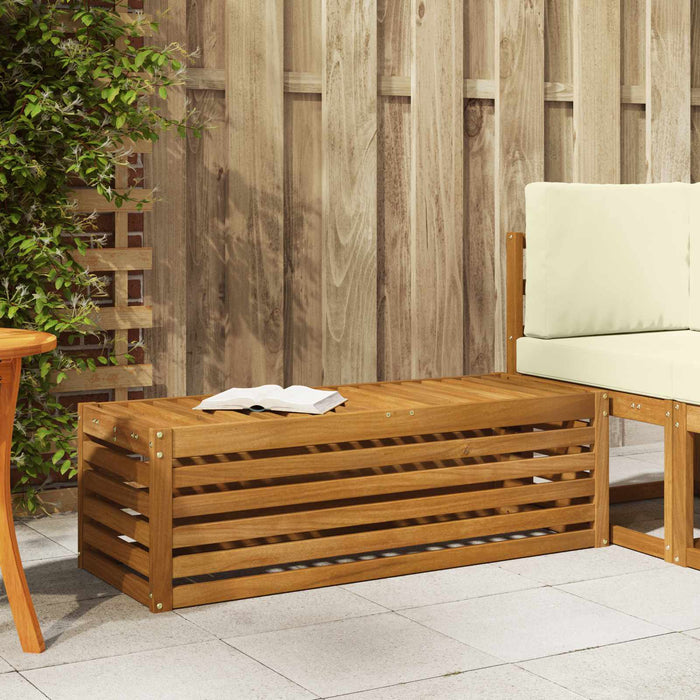 Bancă de exterior natural 115 x 43 x 37 cm Lemn Solid de Acacia - WALTI WALTI