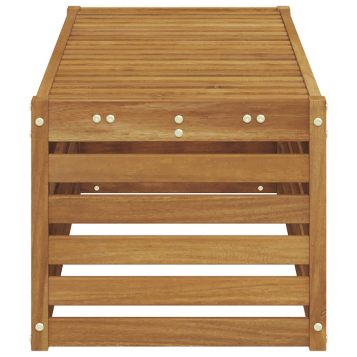 Bancă de exterior natural 115 x 43 x 37 cm Lemn Solid de Acacia - WALTI WALTI