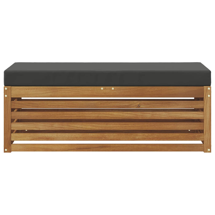 Bancă de taburet cu pernă Natural și Antracit 115 x 43 x 37 cm - WALTI WALTI