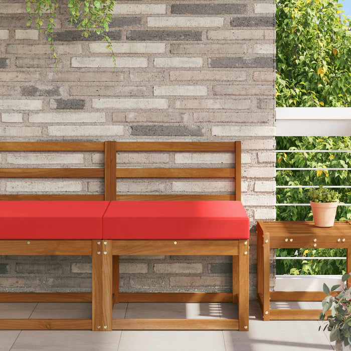 Perna pentru canapea de exterior Roșu 60 x 60 x 8 cm Poliester - WALTI WALTI