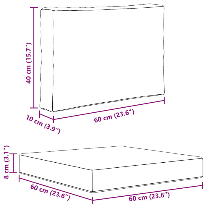 Perna pentru canapea de exterior 2 pcs Gri Poliester - WALTI WALTI