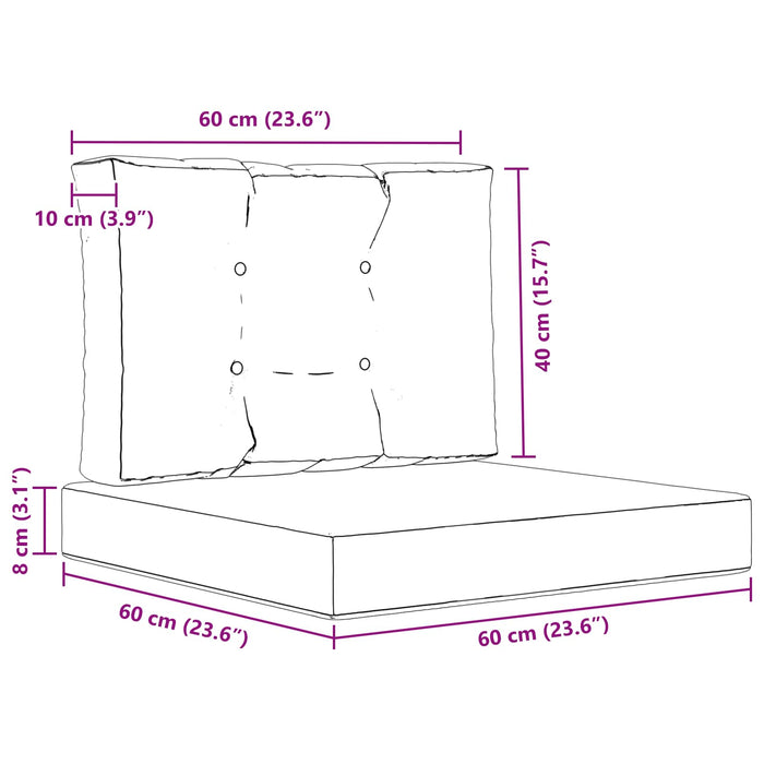 Perna pentru canapea de exterior 2 pcs Crem Poliester - WALTI WALTI