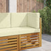 Perna pentru canapea de exterior 3 pcs Crem Poliester - WALTI WALTI