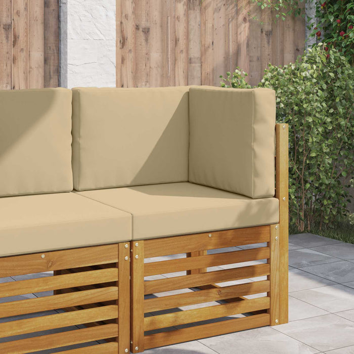 Perna pentru canapea de exterior 3 pcs Bej Poliester - WALTI WALTI